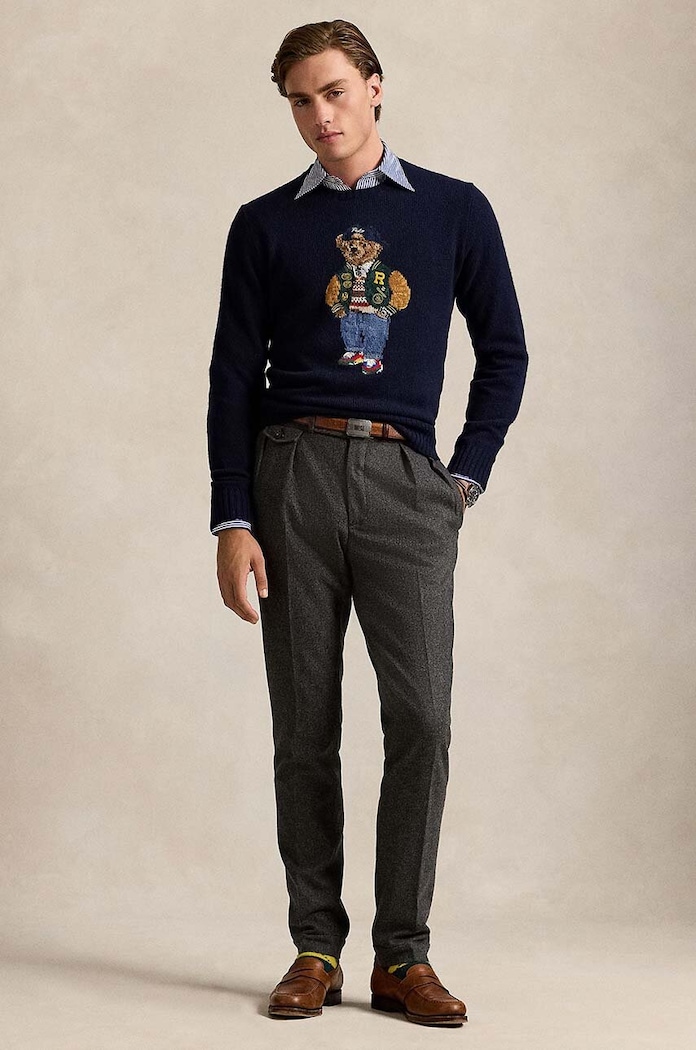 Polo Ralph Lauren sweter wełniany granatowy 710946138