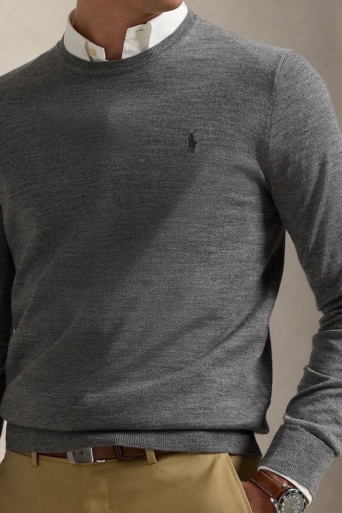 Volnen pulover Polo Ralph Lauren siva 710946143