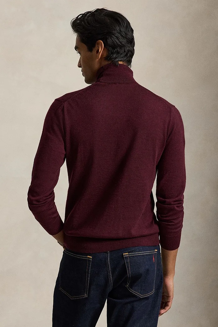 Polo Ralph Lauren Golf męski wełniany 710946145 bordowy AW25