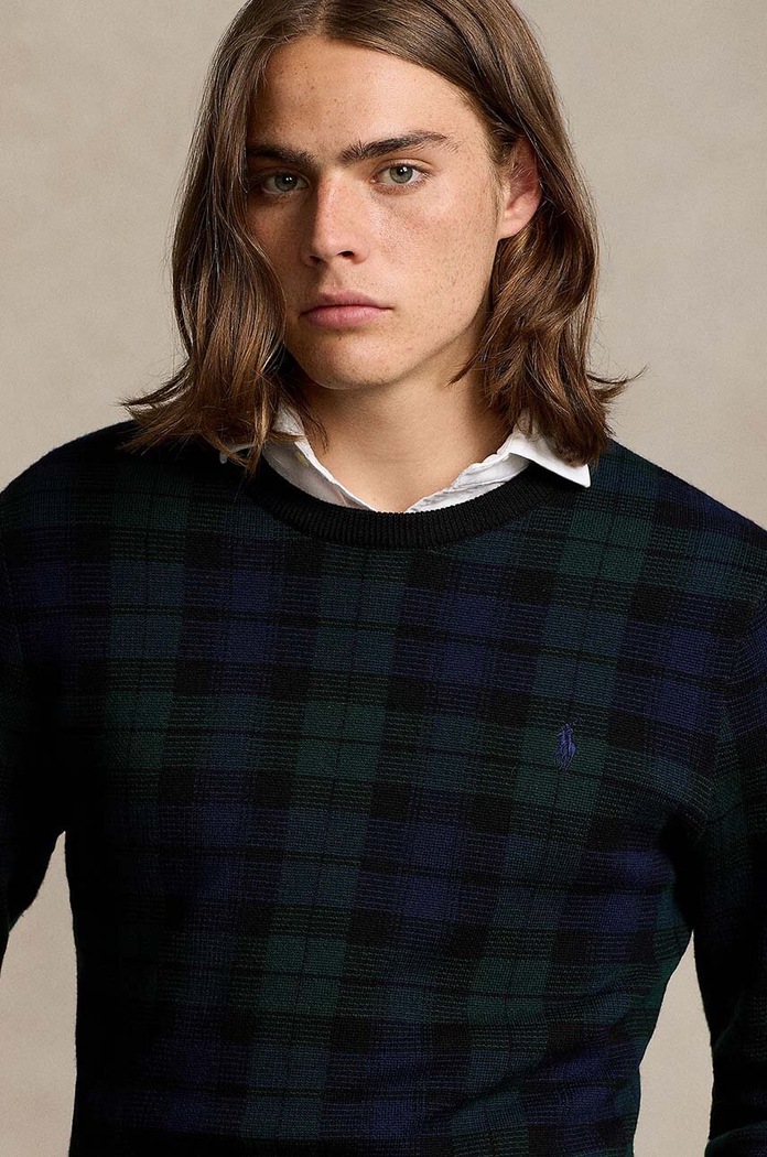 Polo Ralph Lauren sweter wełniany zielony 710949279