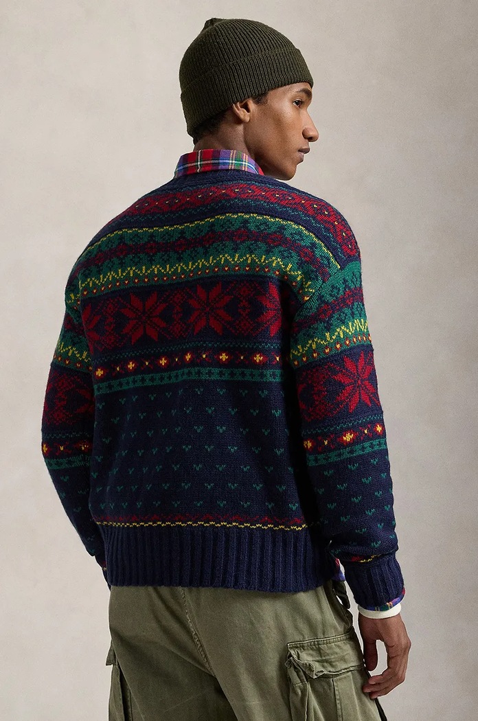 Vlnený sveter Polo Ralph Lauren 710949297 modrá AW24