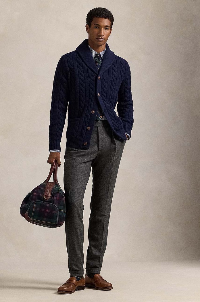 Odzież Polo Ralph Lauren kardigan wełniany 710956609 niebieski