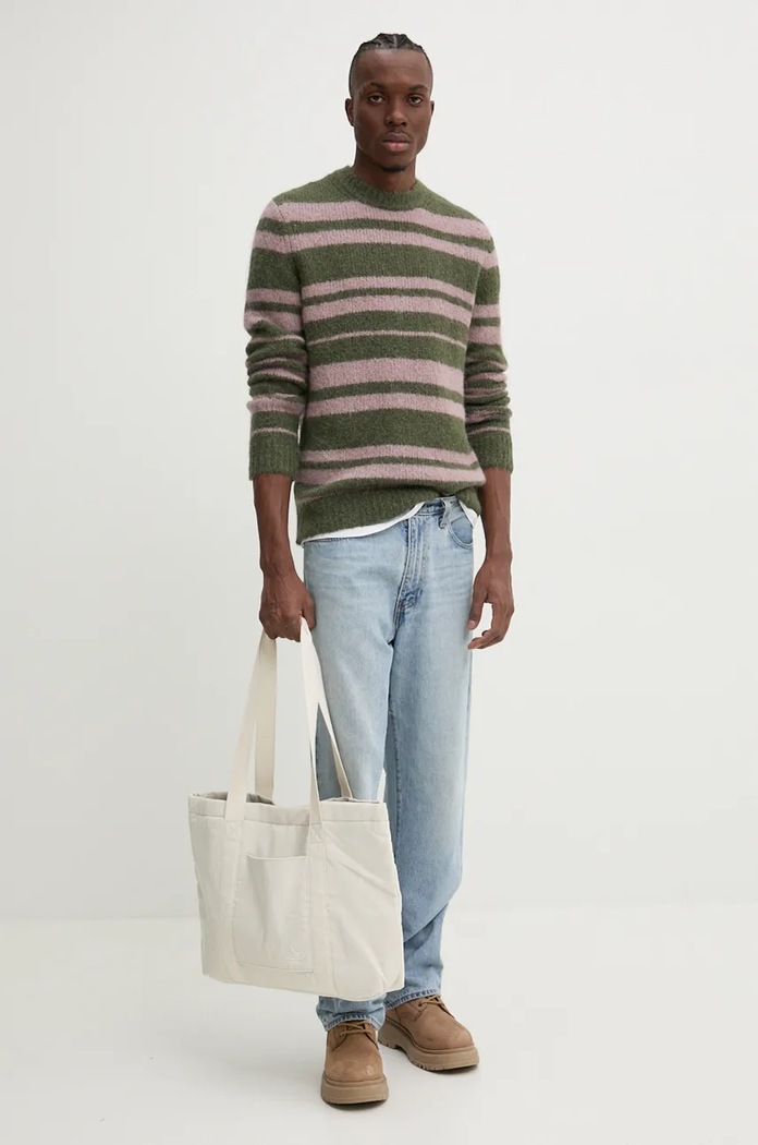 Samsoe Samsoe sweter wełniany SAARIN M24300098 zielony SS25