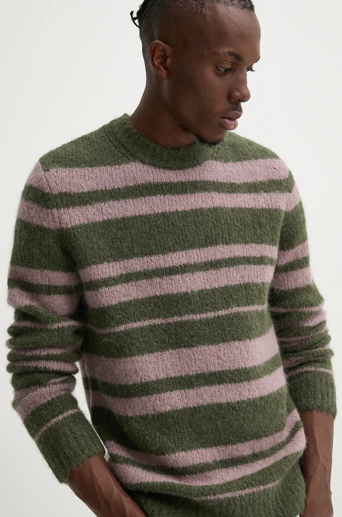 Samsoe Samsoe sweter wełniany SAARIN zielony M24300098