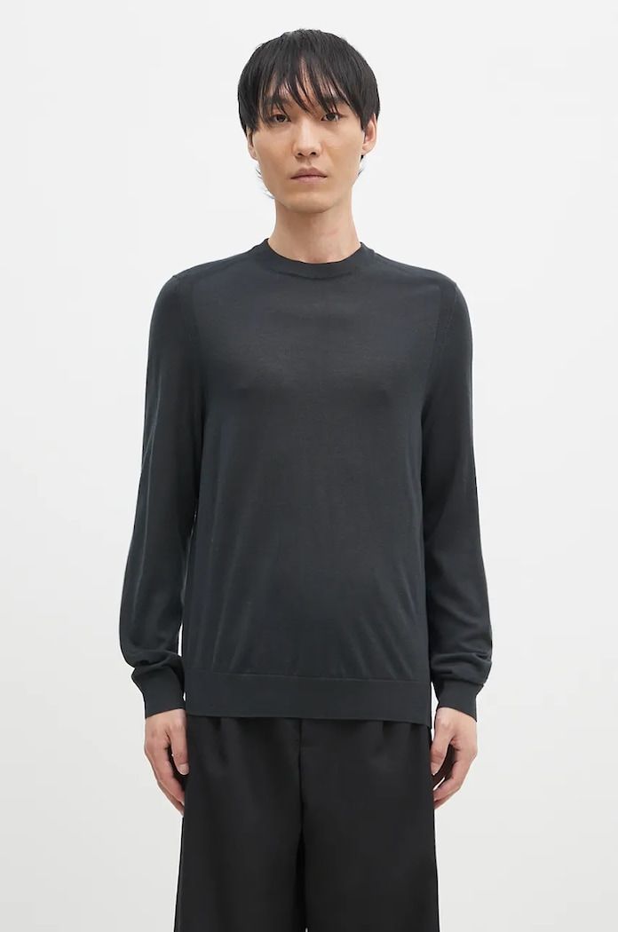 Paul Smith sweter wełniany okrągły szary M1R.562X.M02093