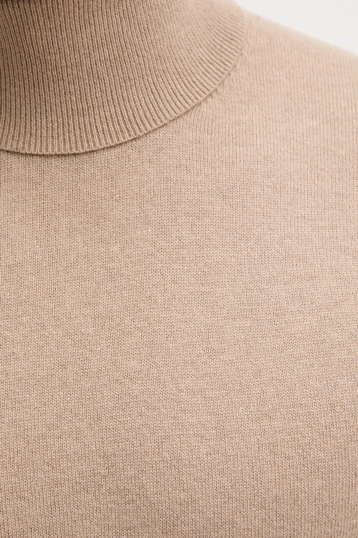 Sisley sweter z domieszką wełny 102HS2177 beżowy