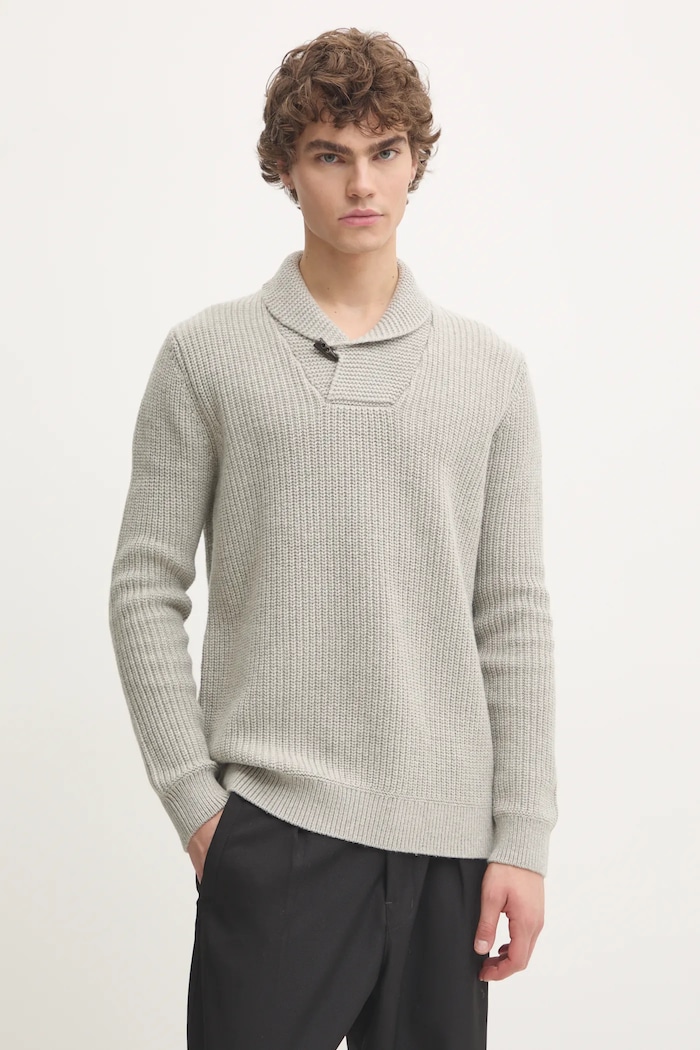 Pulover s dodatkom vune Superdry s dodatkom vune siva M6110626A.07Q