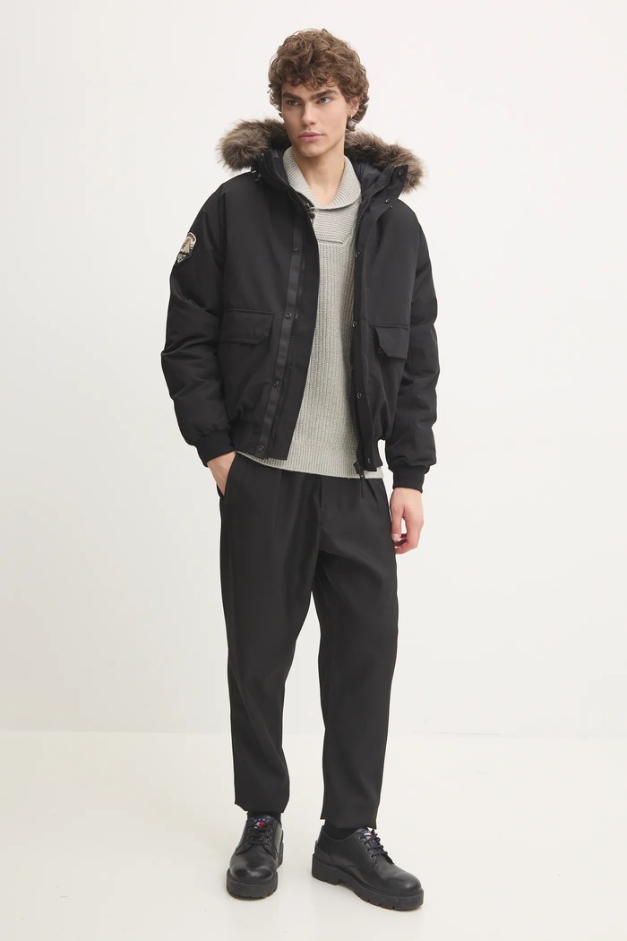 Pulover s dodatkom vune Superdry M6110626A.07Q siva AW24