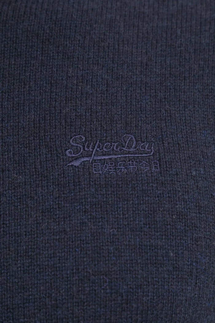 Sweter z domieszką wełny Superdry granatowy M6110641A.5EJ