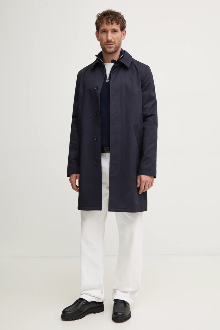 Vlněný svetr A.P.C. pull alex WVBAJ.H23057 námořnická modř AW24