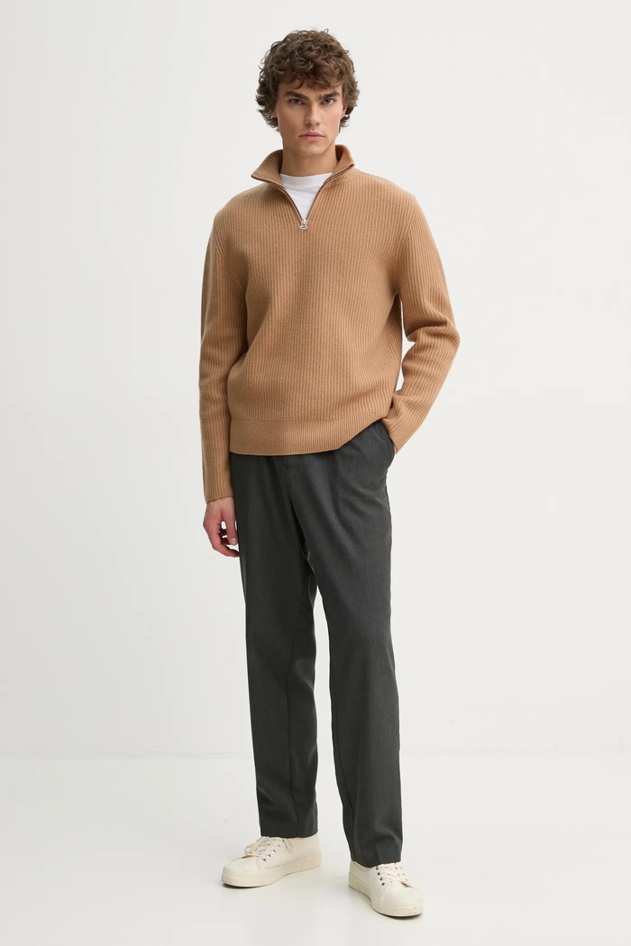 Vlněný svetr A.P.C. pull alex WVBAJ.H23057 hnědá AW24