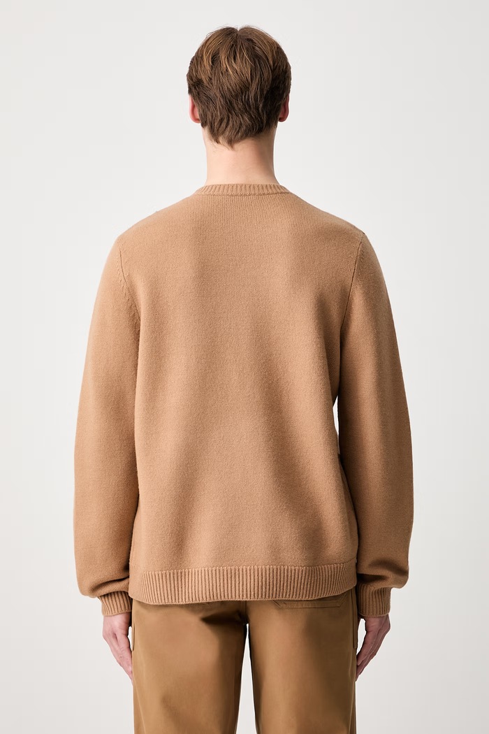 Дрехи A.P.C. Pull Edward пуловер от вълна мъжки WVBDJ.H23059 кафяв