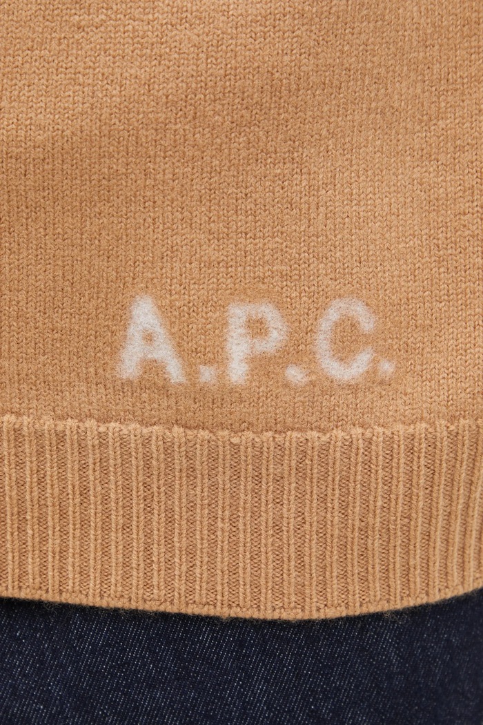 Μάλλινο πουλόβερ A.P.C. Pull Edward καφέ WVBDJ.H23059