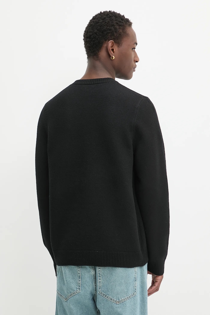 Îmbrăcăminte A.P.C. pulover pentru bărbați din lână Pull Edward WVBDJ.H23059 negru