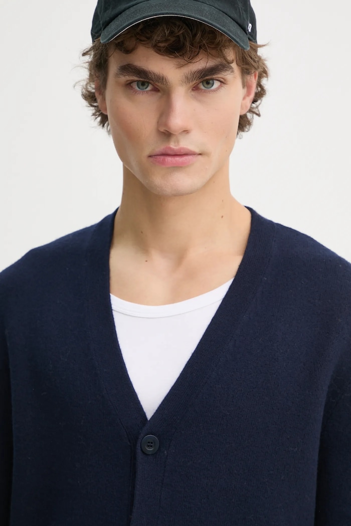 A.P.C. woolen cardigan kenny navy WVBDK.H22305