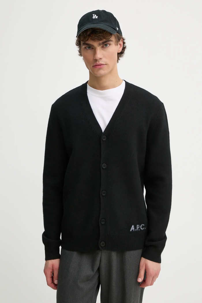A.P.C. woolen cardigan kenny medium thickness black WVBDK.H22305