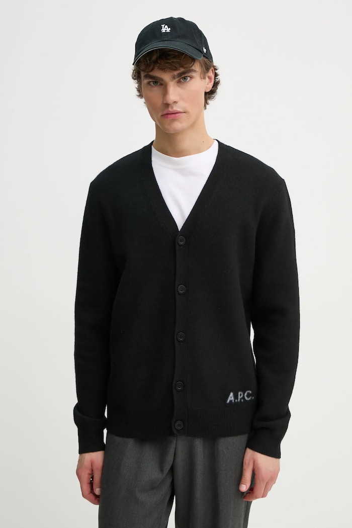 A.P.C. woolen cardigan kenny medium thickness black WVBDK.H22305