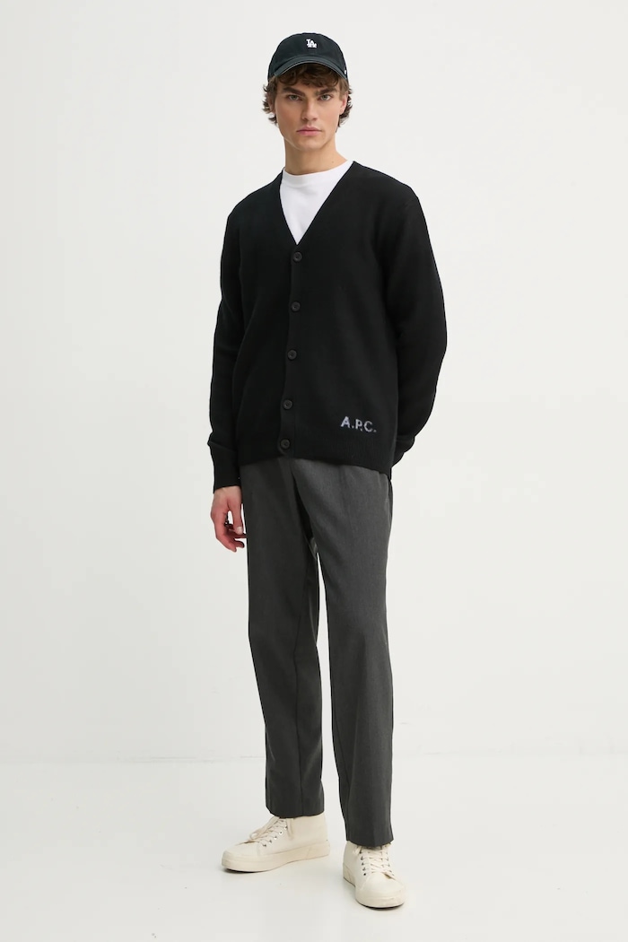 A.P.C. woolen cardigan kenny WVBDK.H22305 black AW24