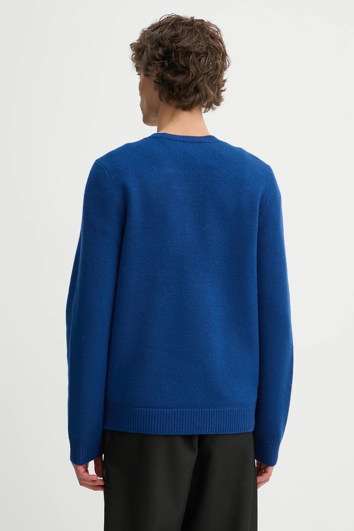 Odzież A.P.C. sweter wełniany pull edward WVBDK.H23059 granatowy