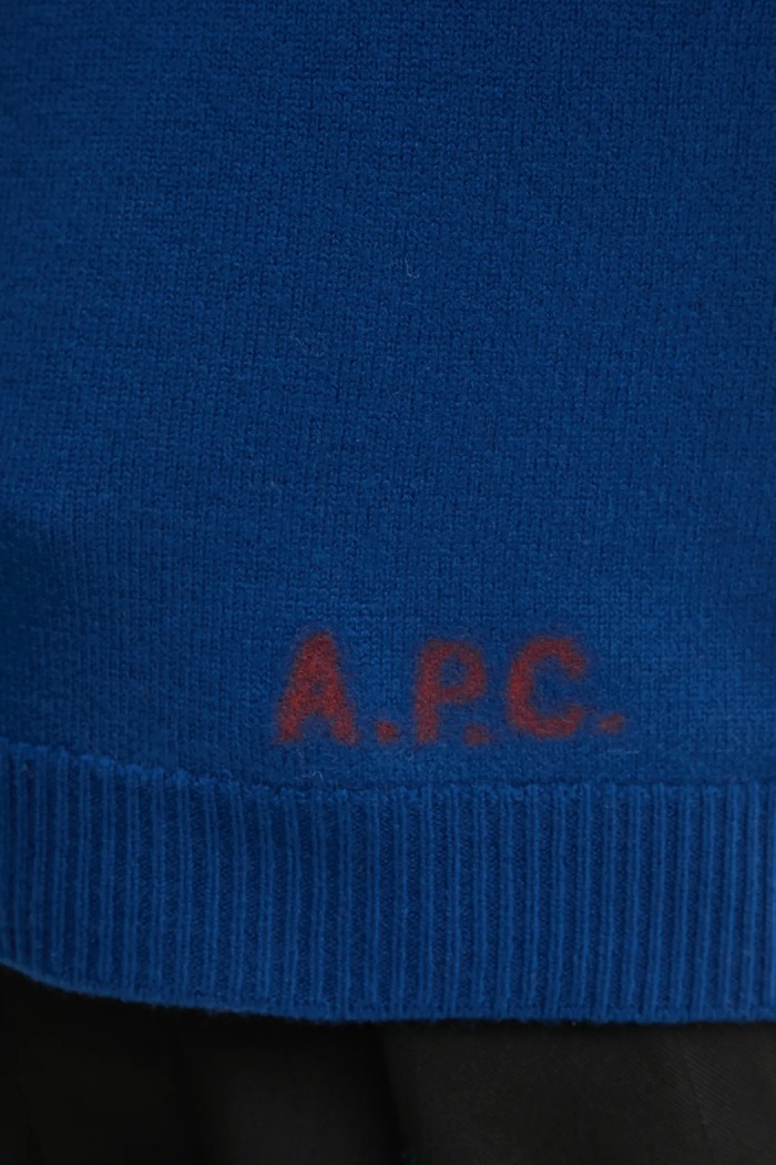 A.P.C. sweter wełniany pull edward WVBDK.H23059 granatowy