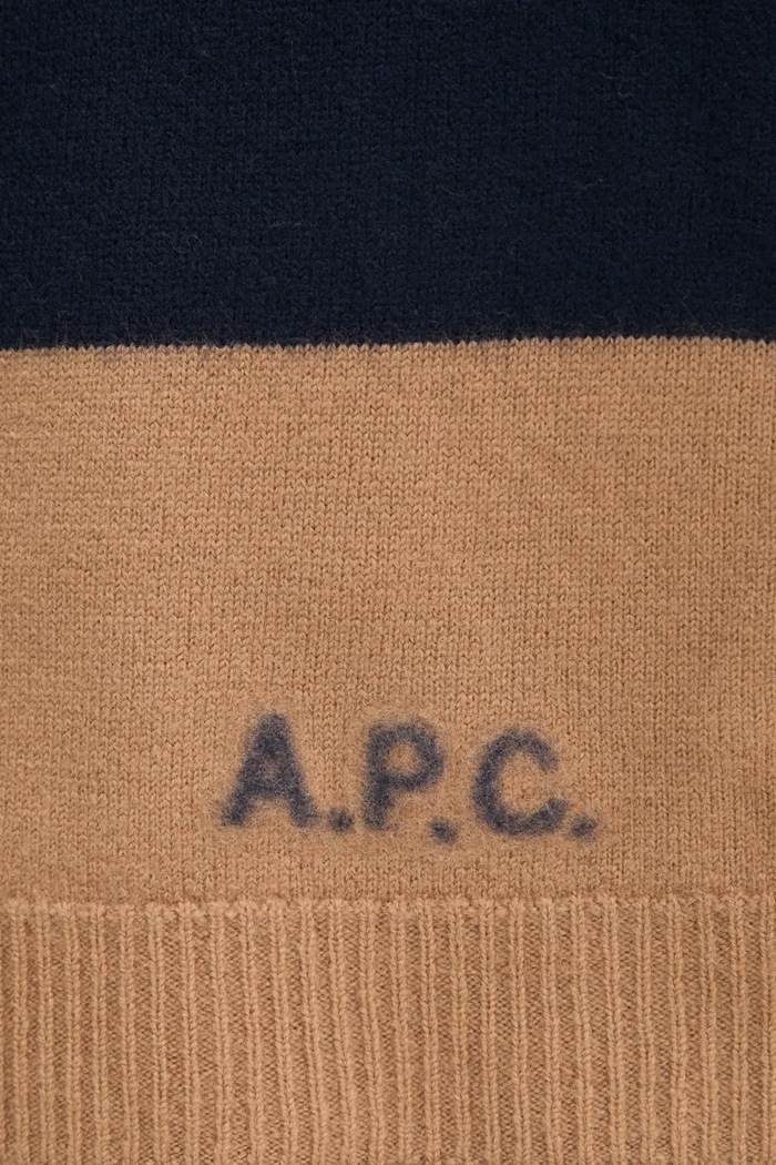 Μάλλινο πουλόβερ A.P.C. pull edwardo WVBDL.H23364 σκούρο μπλε