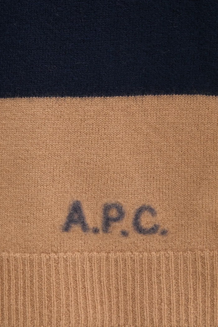Μάλλινο πουλόβερ A.P.C. pull edwardo WVBDL.H23364 σκούρο μπλε