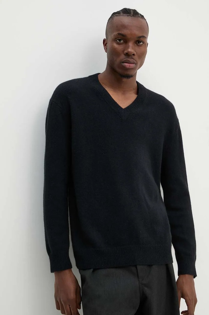 Vuneni pulover A.P.C. pull dany bez uzorka crna WYAAD.M23380