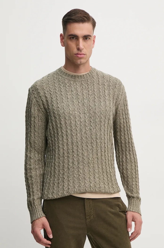 Pepe Jeans sweter bawełniany CHARLIE bawełna zielony PM702453
