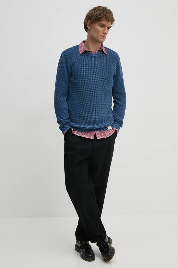 Βαμβακερό πουλόβερ Pepe Jeans MADDOX PM702454 μπλε AW24