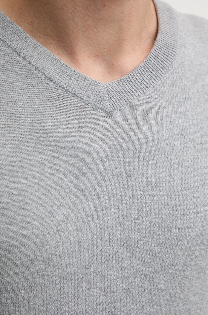 Sveter s prímesou vlny Pepe Jeans NEW ANDRE V NECK PM702468 sivá