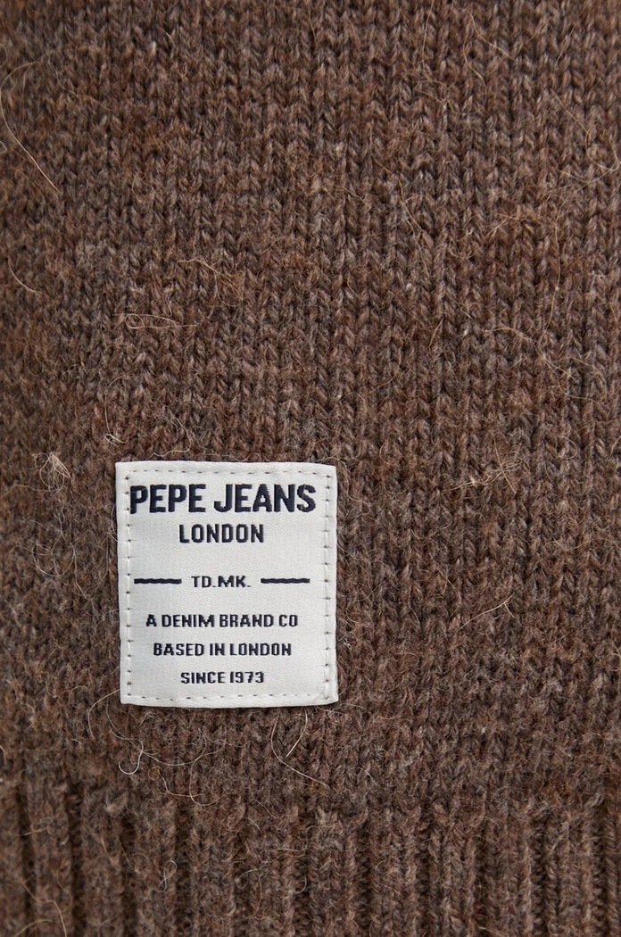 Sveter s prímesou vlny Pepe Jeans CRED Pepe Jeans hnedá PM702480