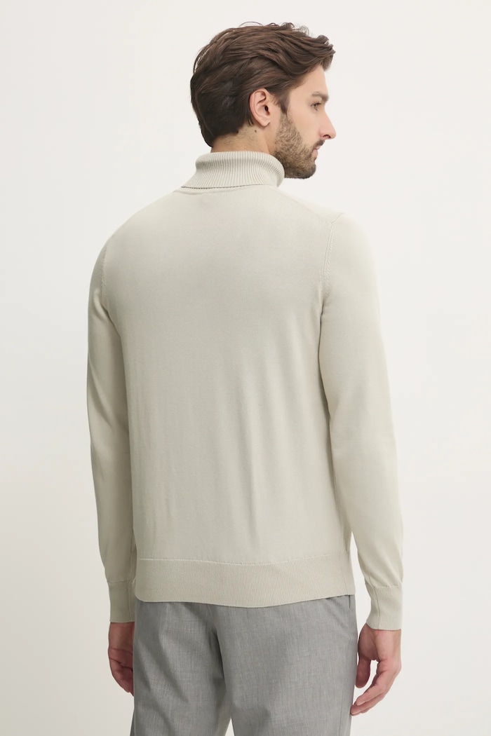 Odzież BOSS Orange sweter z domieszką kaszmiru Akiro_S 50527573 beżowy