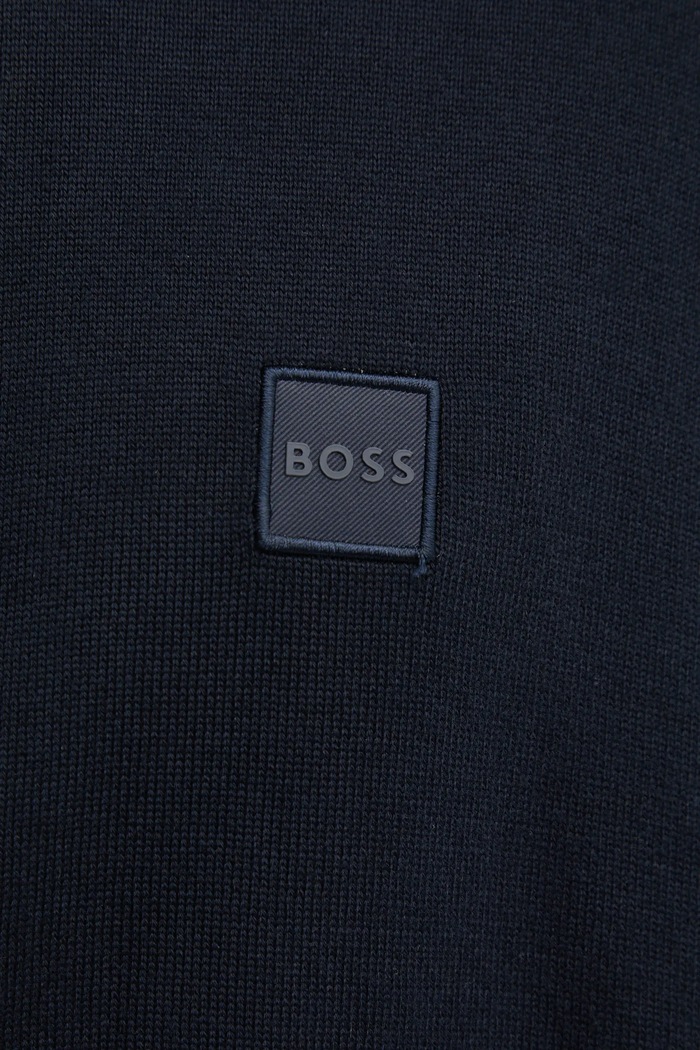 Sveter s prímesou kašmíru Boss Orange Akiro_S tmavomodrá 50527573
