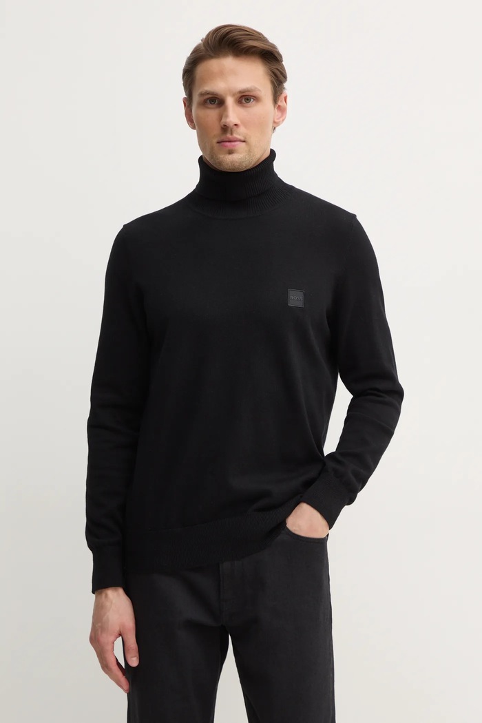 BOSS Orange Sweter z domieszką kaszmiru Akiro_S czarny 50527573