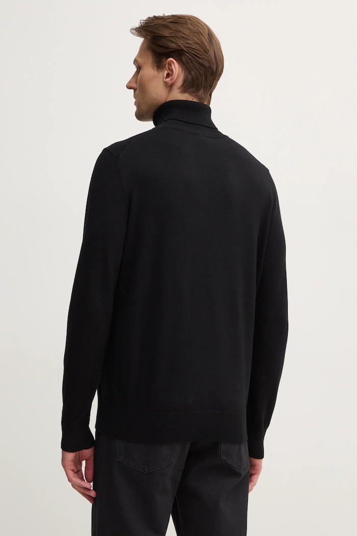 Odzież BOSS Orange Sweter z domieszką kaszmiru Akiro_S 50527573 czarny