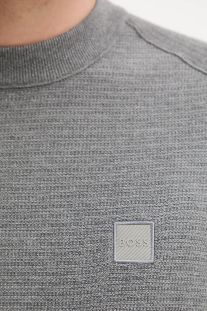 Свитер с примесью кашемира BOSS Orange Anion_S 50527584 серый