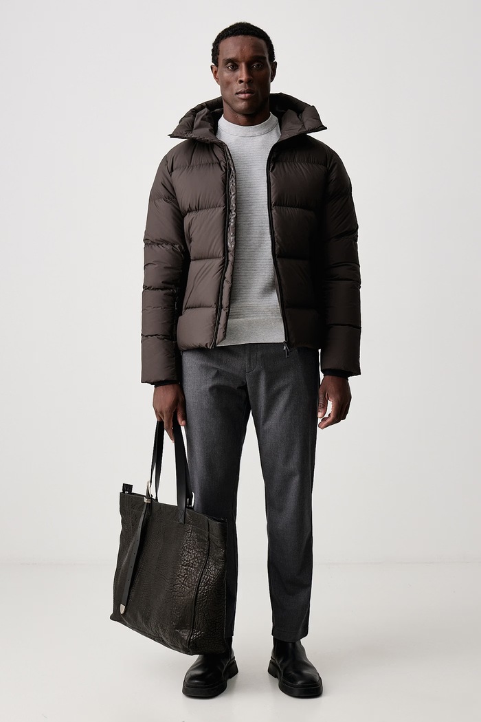 BOSS Orange Pulover pentru bărbați cu amestec de cașmir Anion_S 50527584 gri AW25