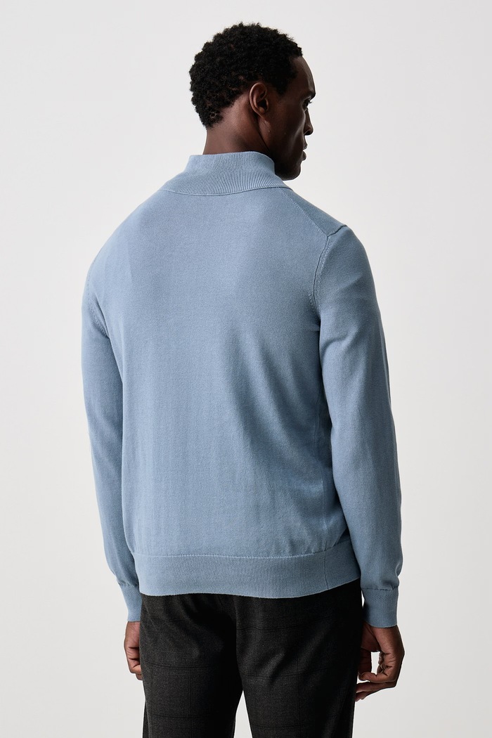 BOSS Orange Sweter męski z dodatkiem kaszmiru Kanobix_S niebieski 50527585