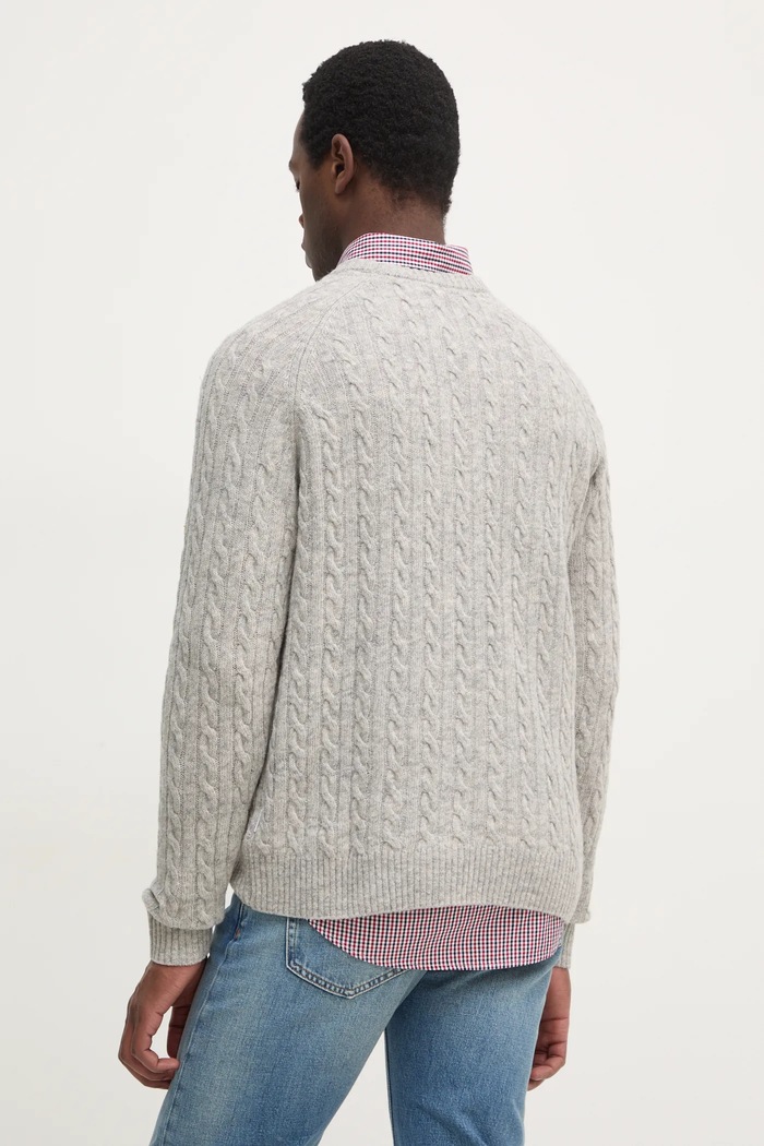 Oblečení Vlněný svetr Lindbergh 30.800227.MID.GREY.M šedá