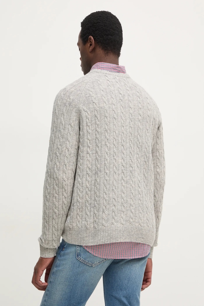 Oblečení Vlněný svetr Lindbergh 30.800227.MID.GREY.M šedá