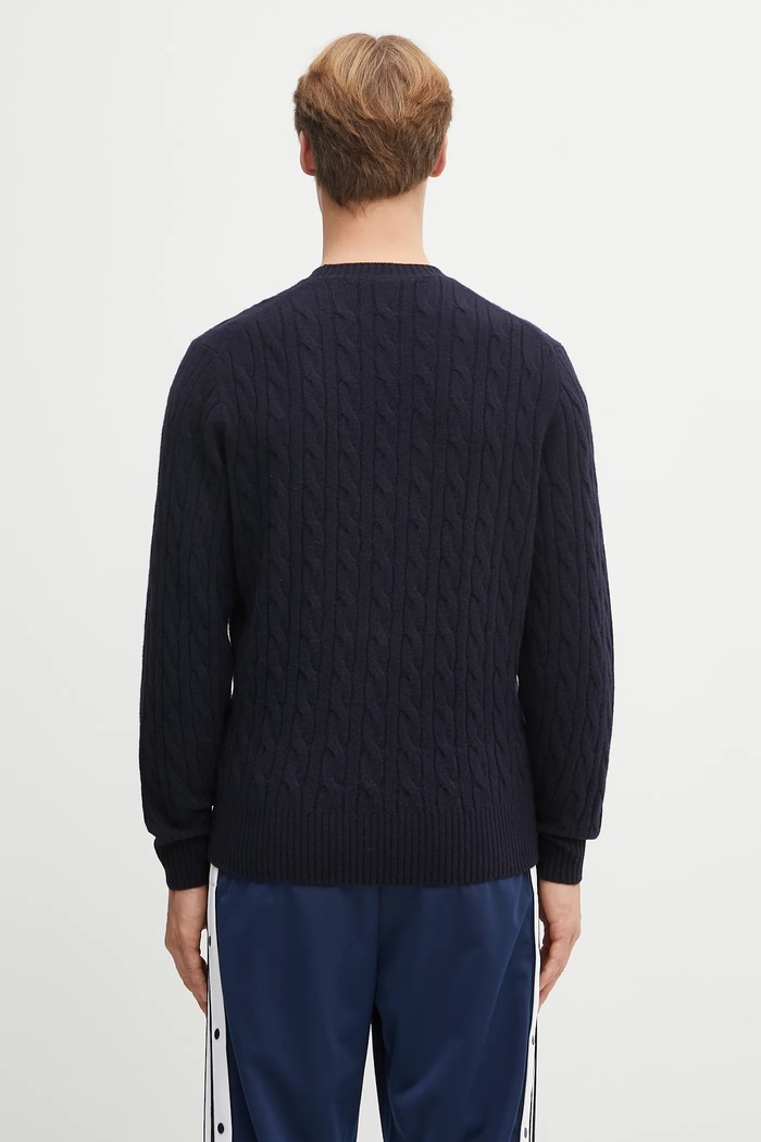 Одежда Lacoste Шерстяной свитер Lacoste AH2924 тёмно-синий
