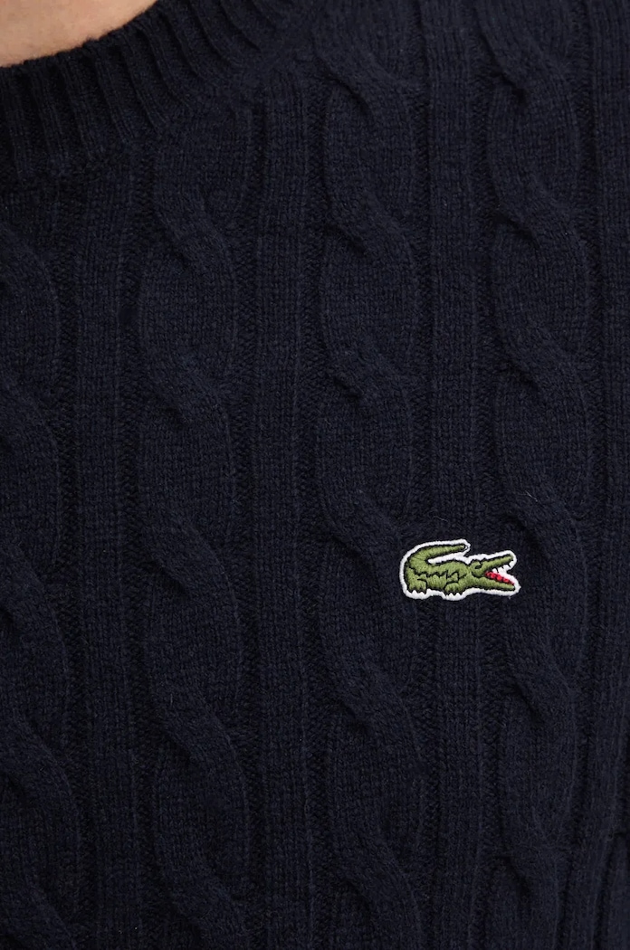 Вовняний светр Lacoste AH2924 темно-синій