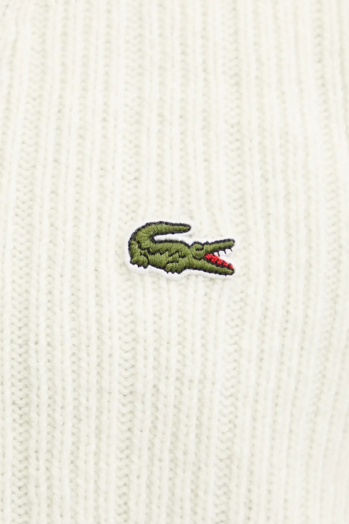 Lacoste gyapjú pulóver AH3133 bézs