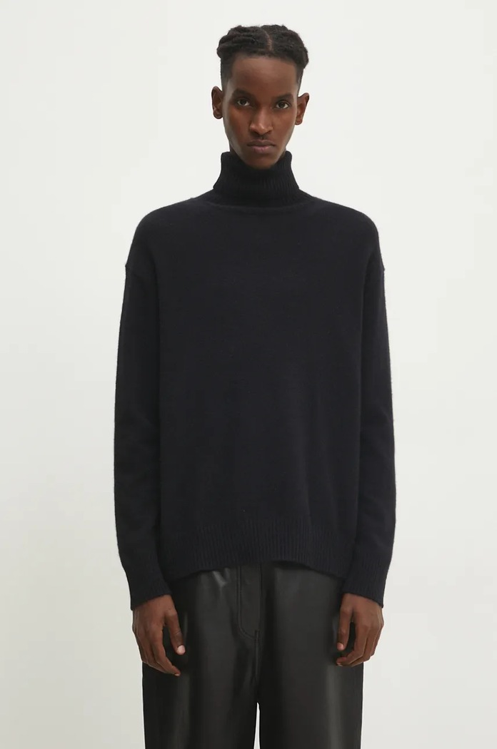 Вълнен пуловер A.P.C. Pull Marc изчистен черен WYAAD.H23135.LZZ