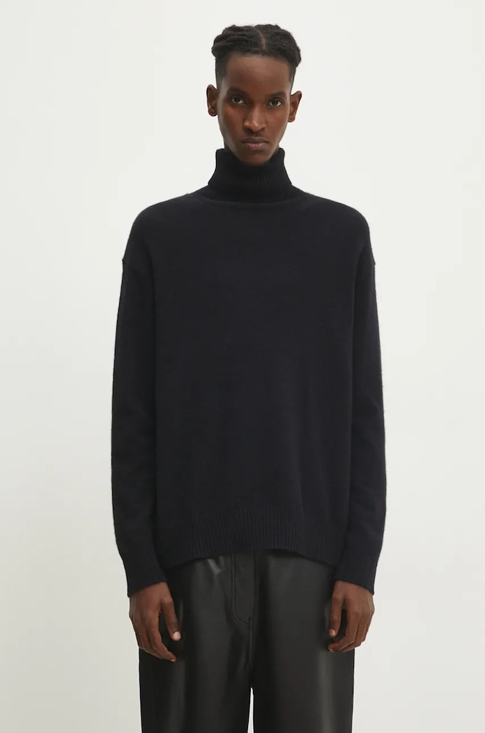 Вълнен пуловер A.P.C. Pull Marc изчистен черен WYAAD.H23135.LZZ