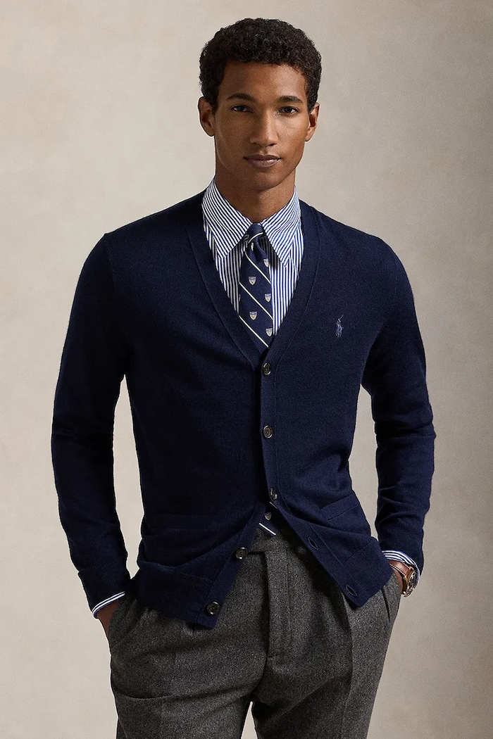 Polo Ralph Lauren woolen cardigan RWS-Longsleeve fine-knit navy 710946144