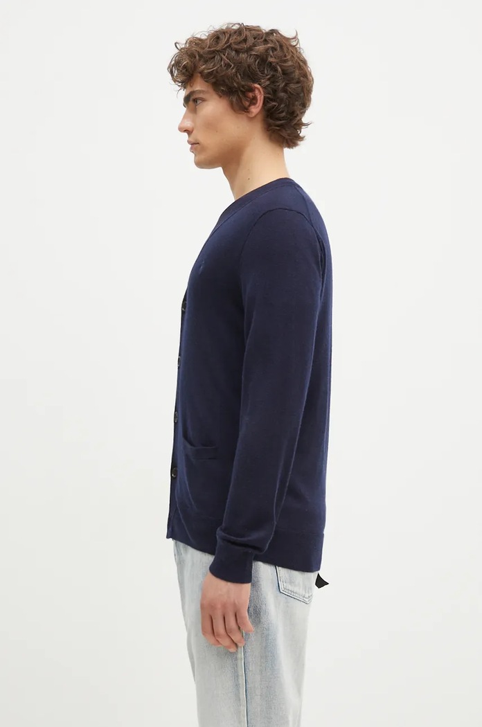Vlnený kardigán Polo Ralph Lauren RWS-Longsleeve 710946144 tmavomodrá AW25