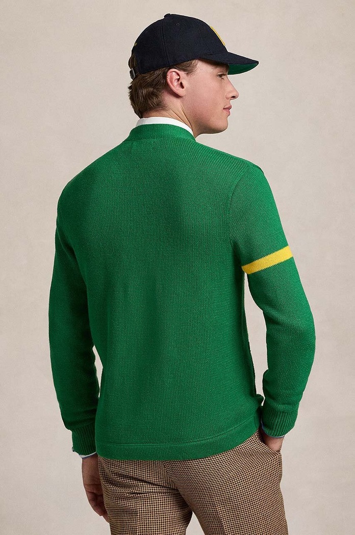 Polo Ralph Lauren cardigan in cotone Longsleeve 710949299 verde AW24