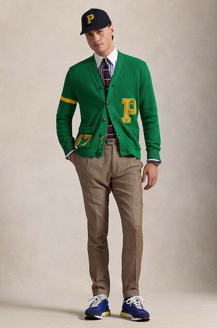 Polo Ralph Lauren cardigan in cotone Longsleeve verde 710949299