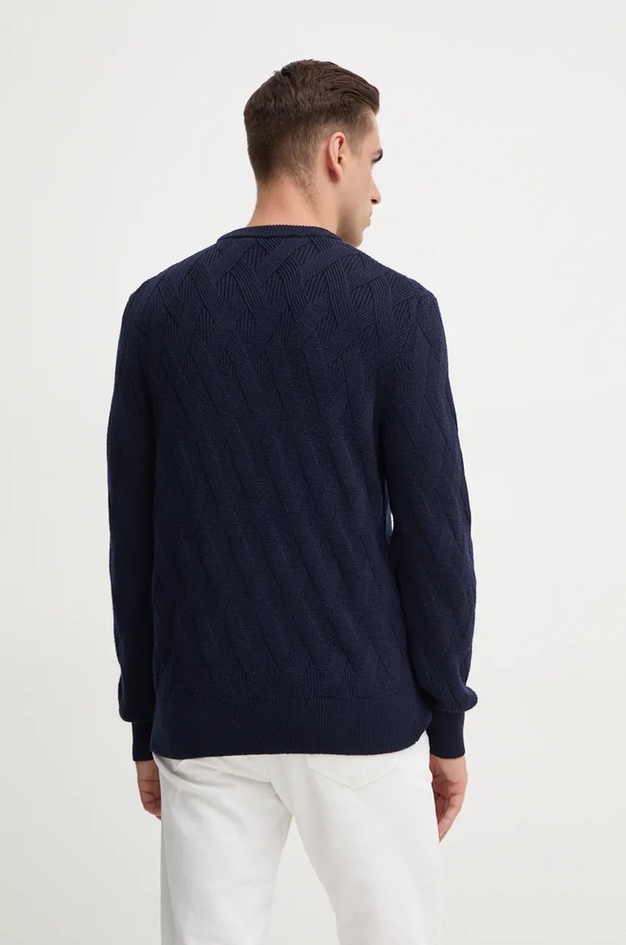 Odzież BOSS sweter wełniany 50526895 granatowy